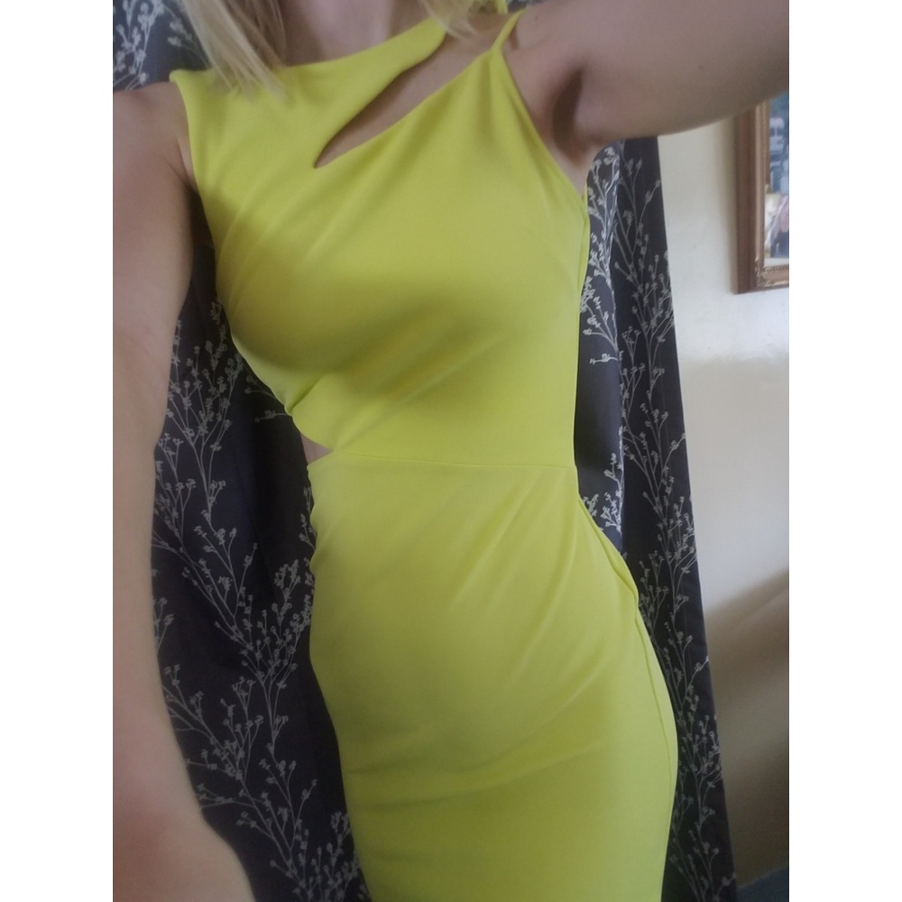 Lime green/neon yellow Topshop dress